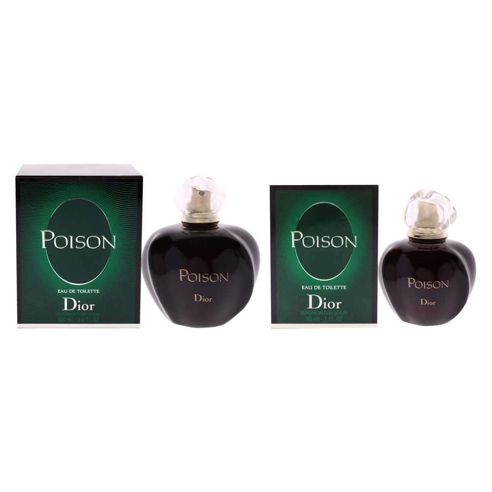 Poison Kit by Christian Dior for Women - 2 Pc Kit 3.4oz EDT Spray, 1oz EDT